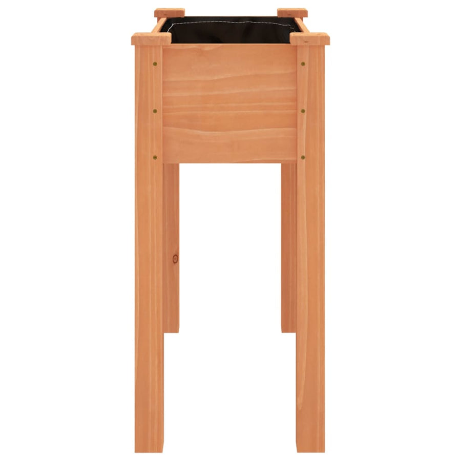 Plantenbak Met Voering 71X37X76 Cm Massief Vurenhout Bruin