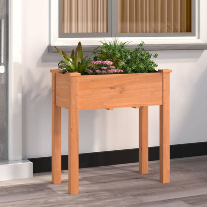 Plantenbak Met Voering 71X37X76 Cm Massief Vurenhout Bruin