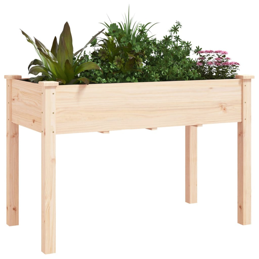 Plantenbak Met Voering 118X59X76 Cm Massief Vurenhout
