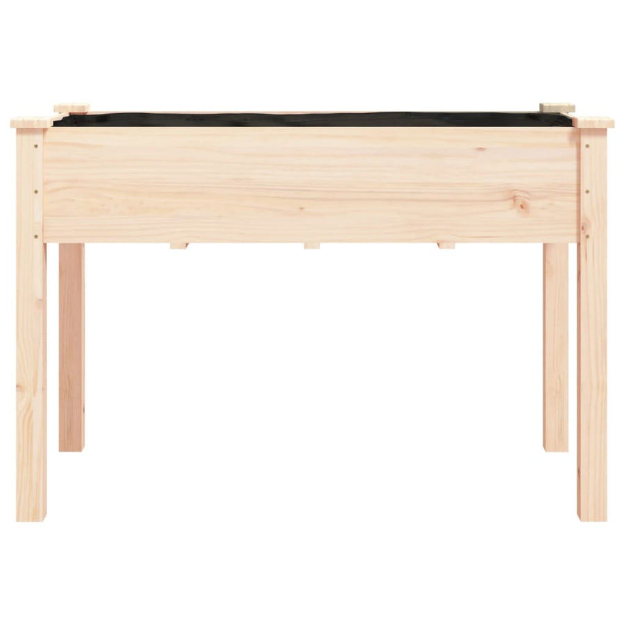 Plantenbak Met Voering 118X59X76 Cm Massief Vurenhout