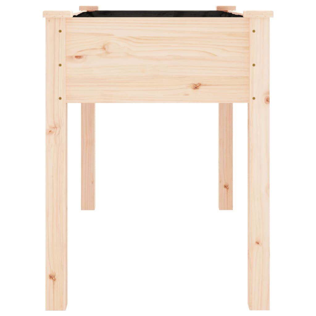 Plantenbak Met Voering 118X59X76 Cm Massief Vurenhout