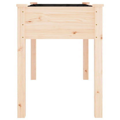 Plantenbak Met Voering 118X59X76 Cm Massief Vurenhout