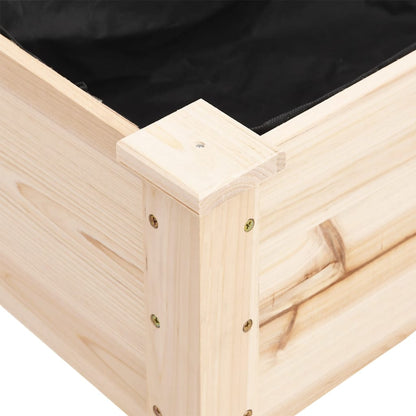 Plantenbak Met Voering 118X59X76 Cm Massief Vurenhout