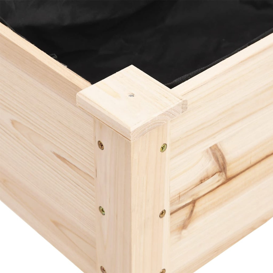 Plantenbak Met Voering 118X59X76 Cm Massief Vurenhout