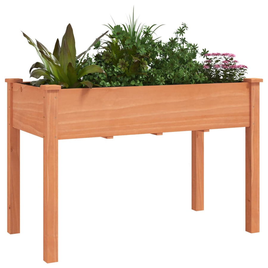 Plantenbak Met Voering 118X59X76 Cm Massief Vurenhout Bruin
