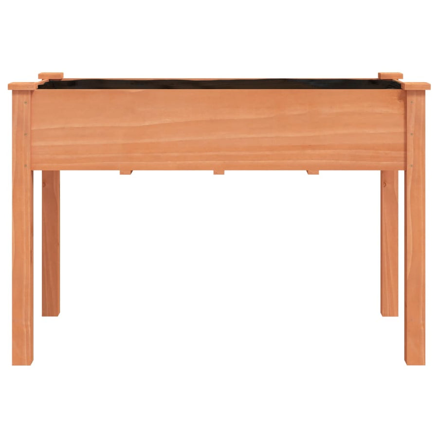 Plantenbak Met Voering 118X59X76 Cm Massief Vurenhout Bruin