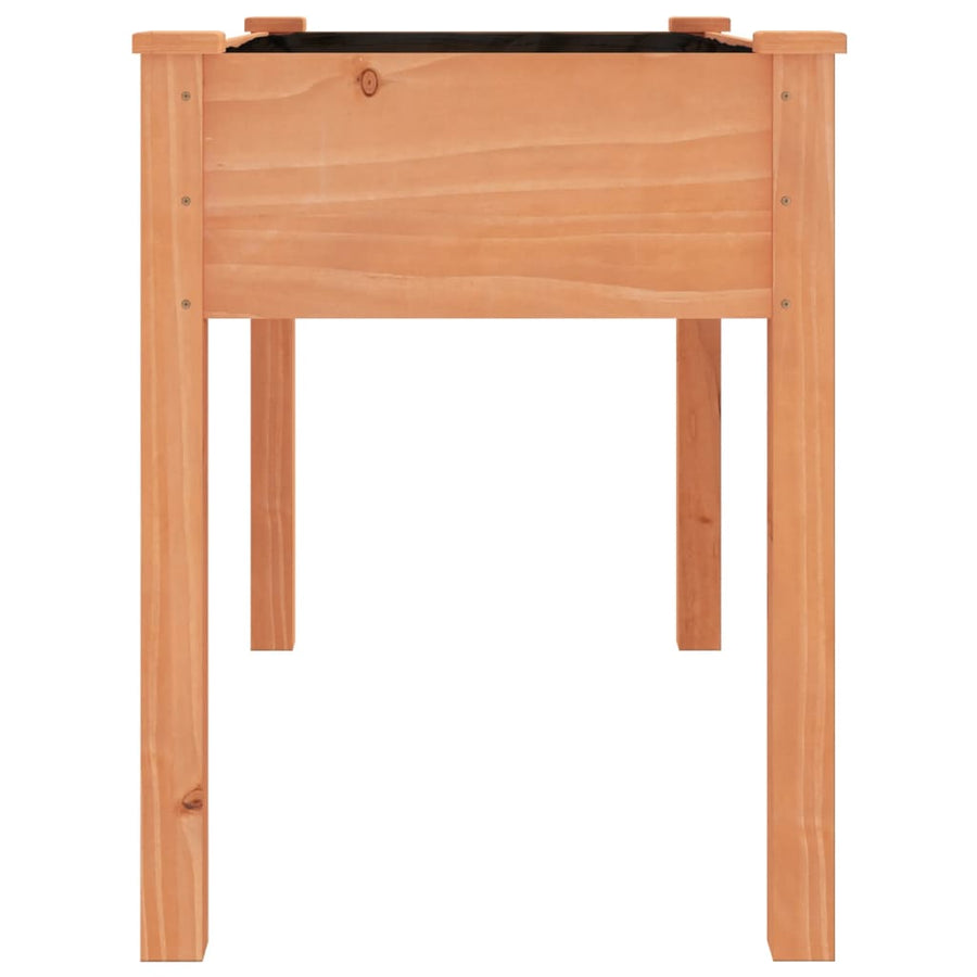 Plantenbak Met Voering 118X59X76 Cm Massief Vurenhout Bruin