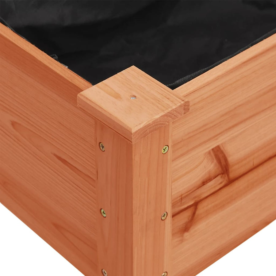Plantenbak Met Voering 118X59X76 Cm Massief Vurenhout Bruin