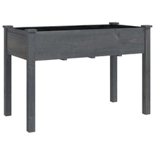 Plantenbak Met Voering 118X59X76 Cm Massief Vurenhout Grijs