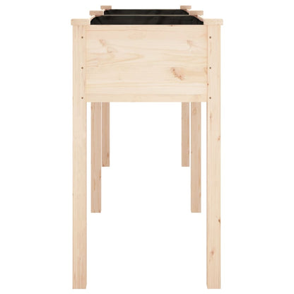 Plantenbak Met Voering Massief Vurenhout 161 x 45 x 76 cm Naturel