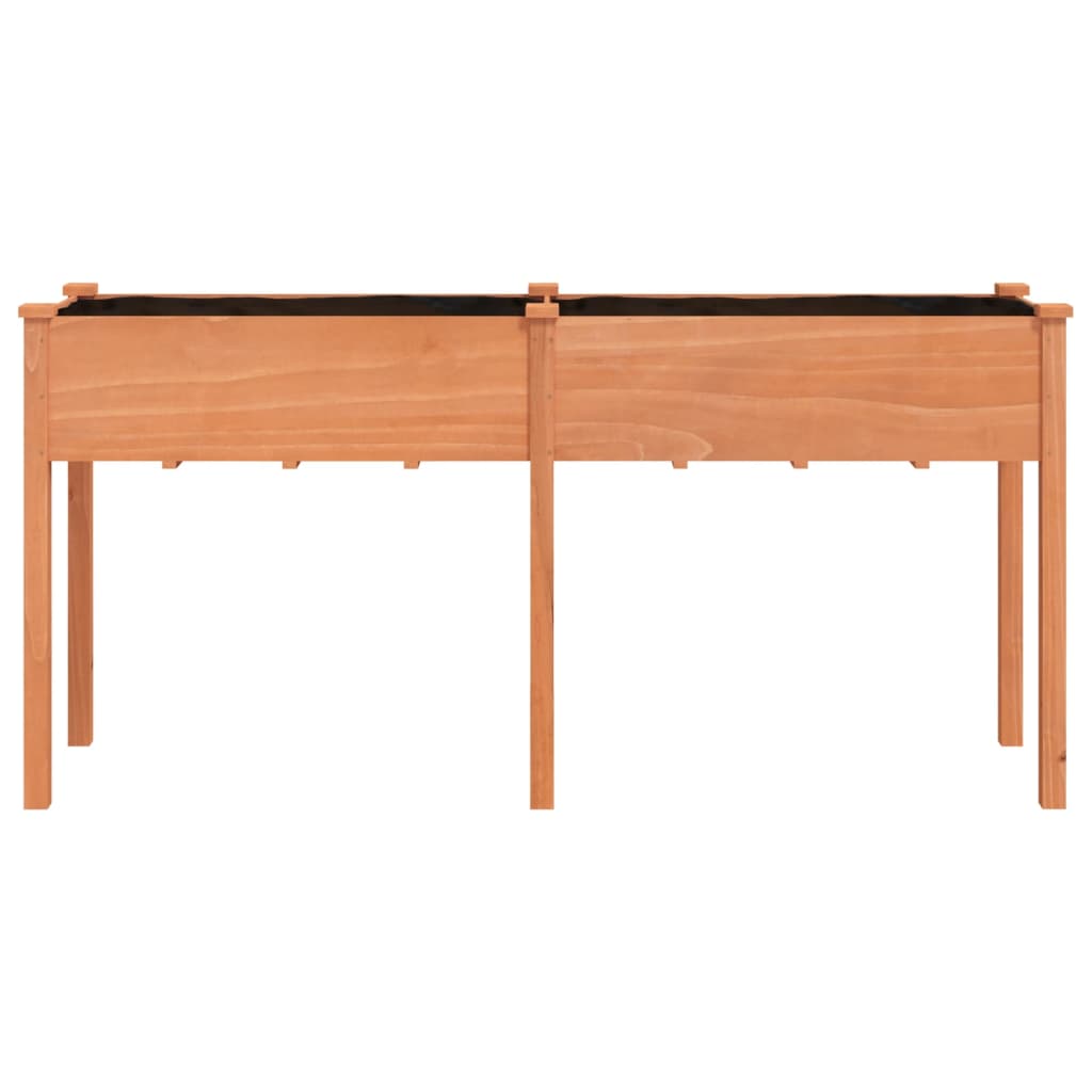 Plantenbak Met Voering 161X45X76 Cm Massief Vurenhout Bruin
