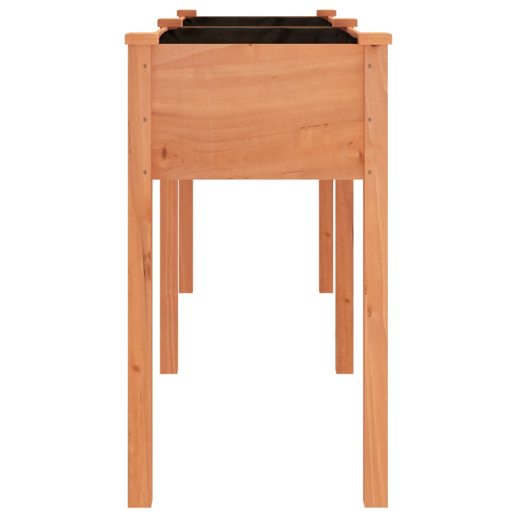 Plantenbak Met Voering 161X45X76 Cm Massief Vurenhout Bruin