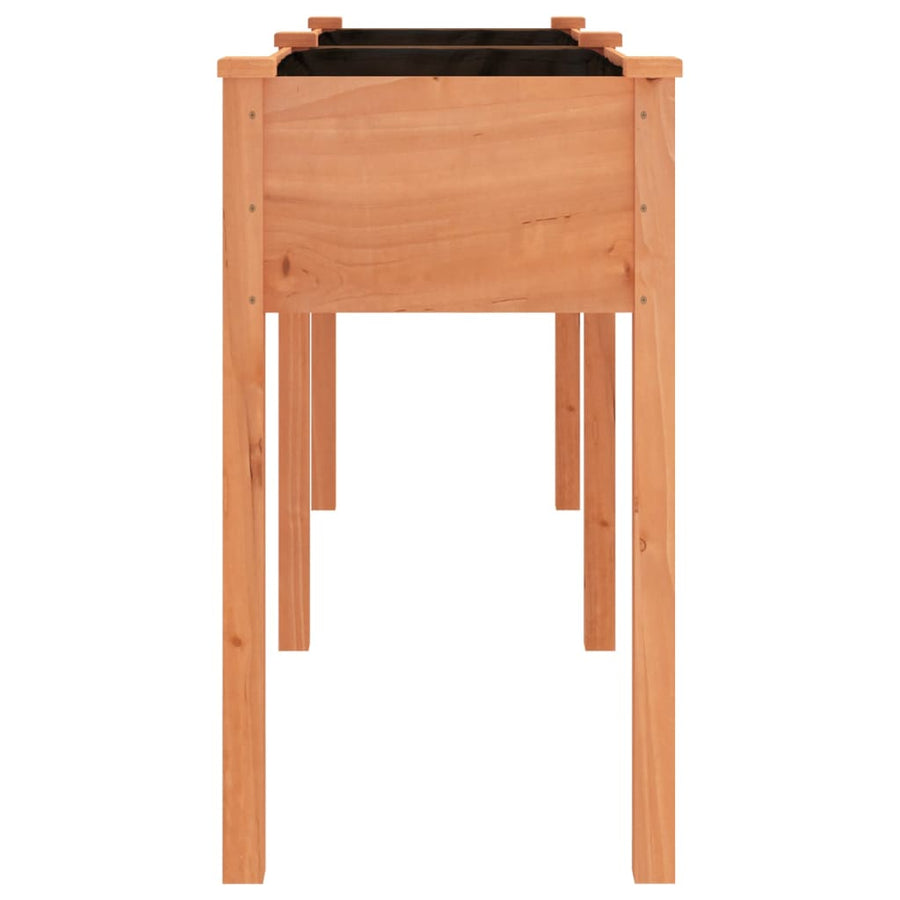Plantenbak Met Voering 161X45X76 Cm Massief Vurenhout Bruin