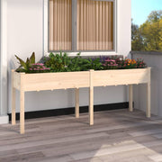 Plantenbak 203x53x76 cm massief vurenhout