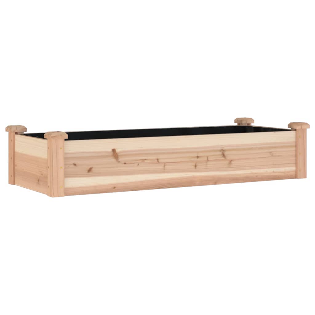Plantenbak Verhoogd Met Voering 120X45X25 Cm Massief Vurenhout