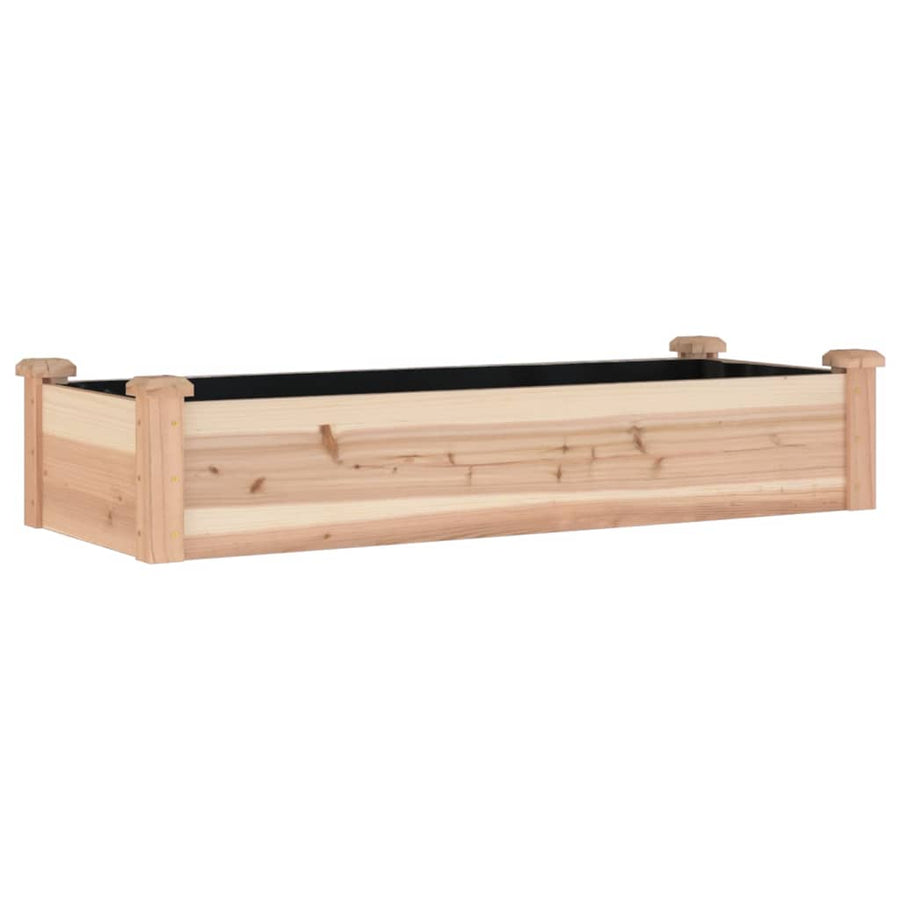 Plantenbak Verhoogd Met Voering 120X45X25 Cm Massief Vurenhout