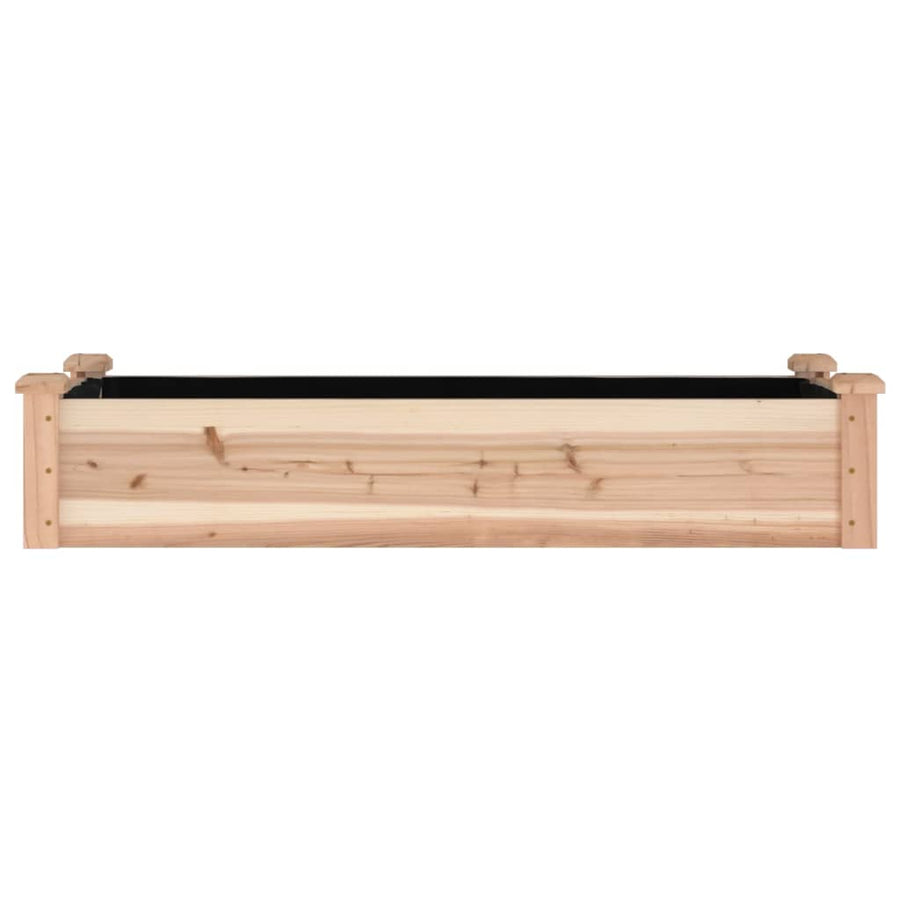 Plantenbak Verhoogd Met Voering 120X45X25 Cm Massief Vurenhout