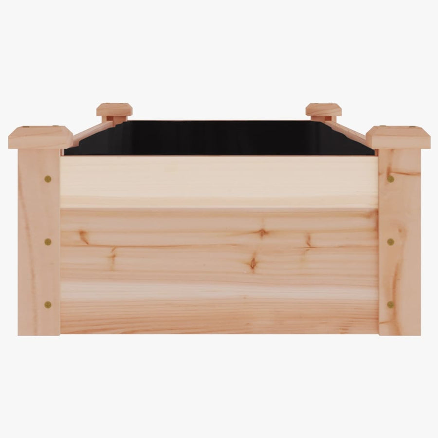 Plantenbak Verhoogd Met Voering 120X45X25 Cm Massief Vurenhout
