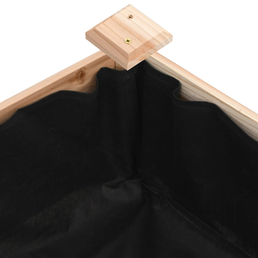 Plantenbak Verhoogd Met Voering 120X45X25 Cm Massief Vurenhout