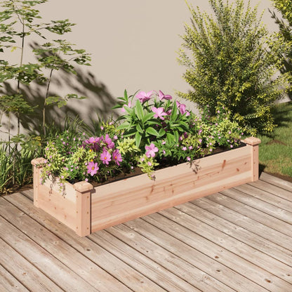 Plantenbak Verhoogd Met Voering 120X45X25 Cm Massief Vurenhout