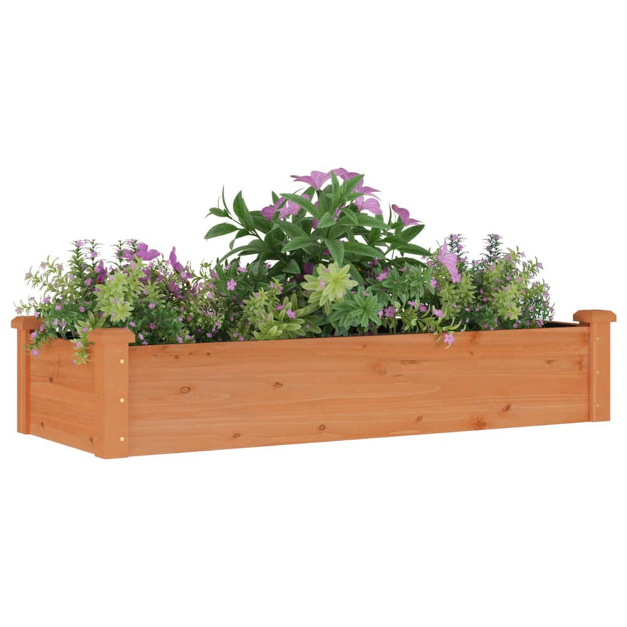 Plantenbak Verhoogd Met Voering 120X45X25 Cm Vurenhout Bruin