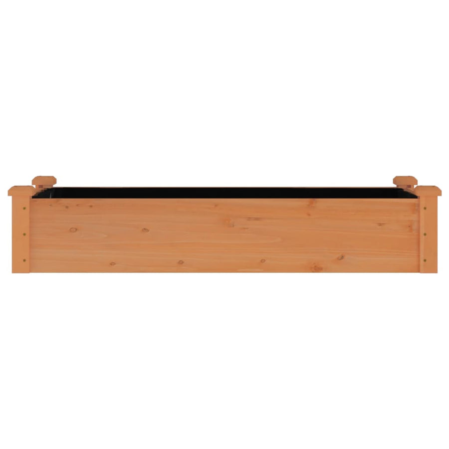 Plantenbak Verhoogd Met Voering 120X45X25 Cm Vurenhout Bruin