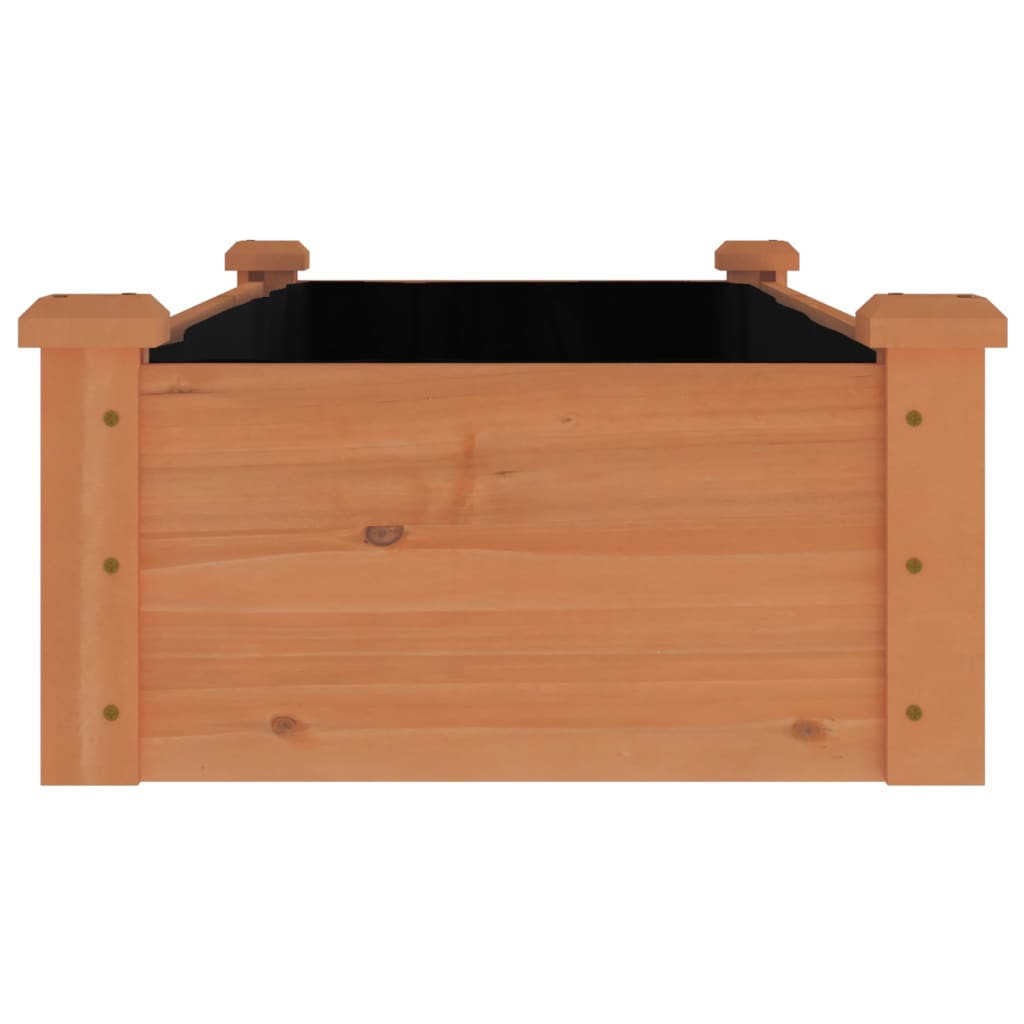 Plantenbak Verhoogd Met Voering 120X45X25 Cm Vurenhout Bruin