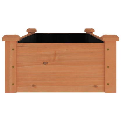 Plantenbak Verhoogd Met Voering 120X45X25 Cm Vurenhout Bruin