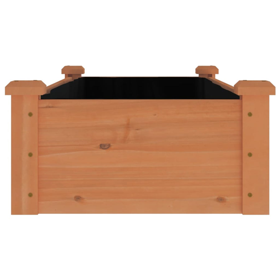 Plantenbak Verhoogd Met Voering 120X45X25 Cm Vurenhout Bruin