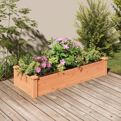 Plantenbak Verhoogd Met Voering 120X45X25 Cm Vurenhout Bruin