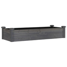 Plantenbak Verhoogd Met Voering Vurenhout 120 x 45 x 25 cm Grijs