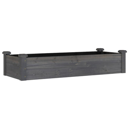 Plantenbak Verhoogd Met Voering Vurenhout 120 x 45 x 25 cm Grijs