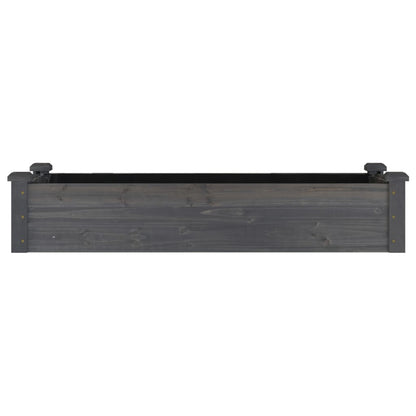 Plantenbak Verhoogd Met Voering Vurenhout 120 x 45 x 25 cm Grijs