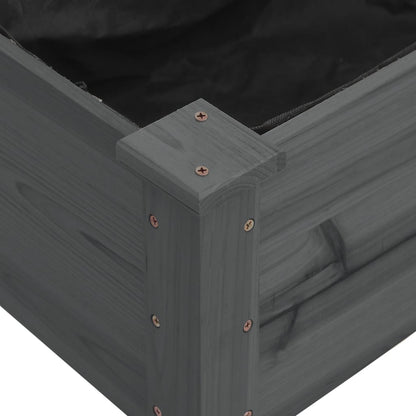 Plantenbak Verhoogd Met Voering Vurenhout 120 x 45 x 25 cm Grijs