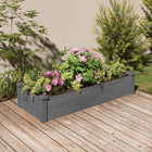 Plantenbak verhoogd 120x45x25 cm vurenhout grijs