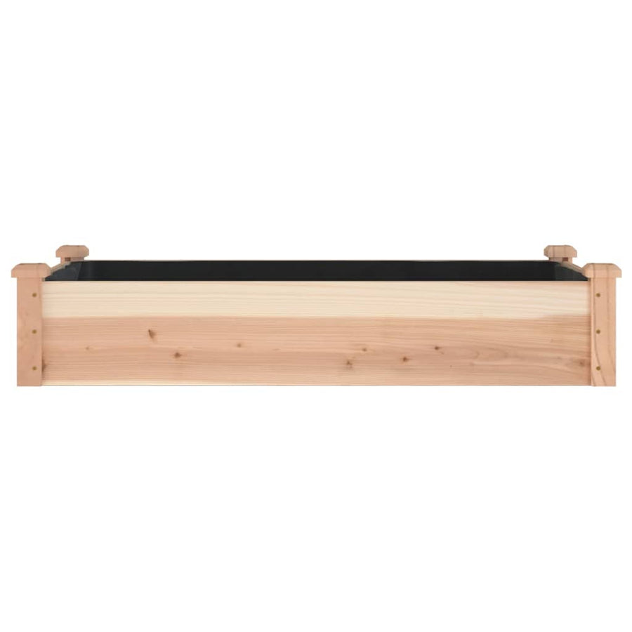 Plantenbak Verhoogd Met Voering 120X60X25 Cm Massief Vurenhout