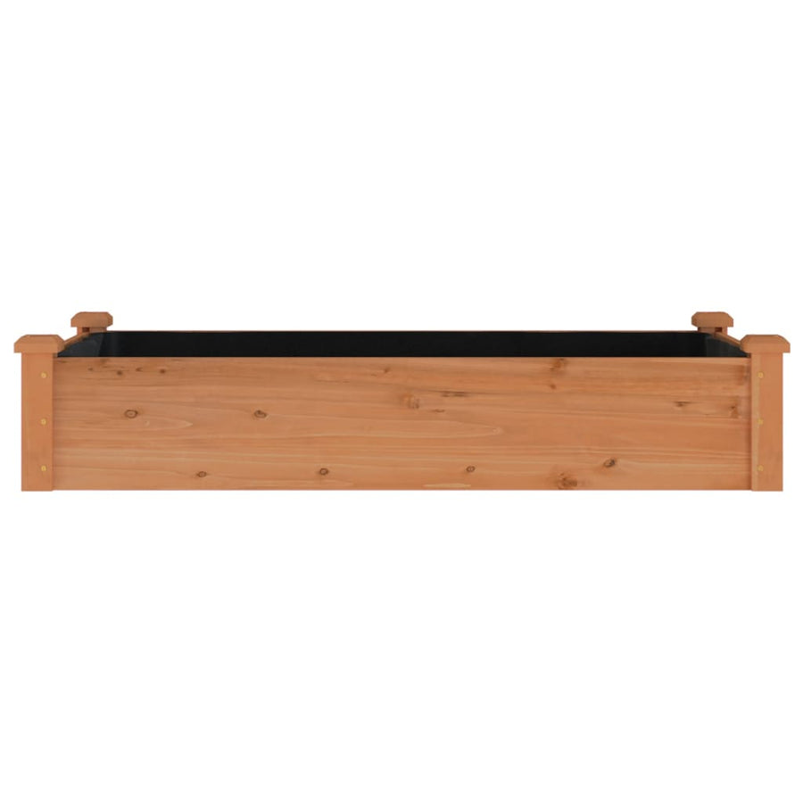 Plantenbak Verhoogd Met Voering 120X60X25 Cm Vurenhout Bruin