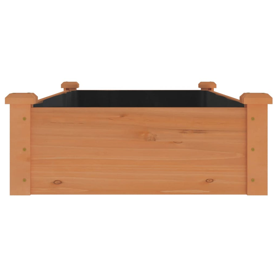 Plantenbak Verhoogd Met Voering 120X60X25 Cm Vurenhout Bruin