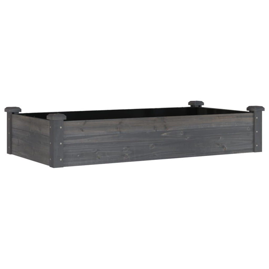Plantenbak Verhoogd Met Voering 120X60X25 Cm Vurenhout Grijs