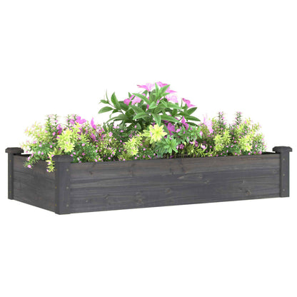 Plantenbak Verhoogd Met Voering 120X60X25 Cm Vurenhout Grijs