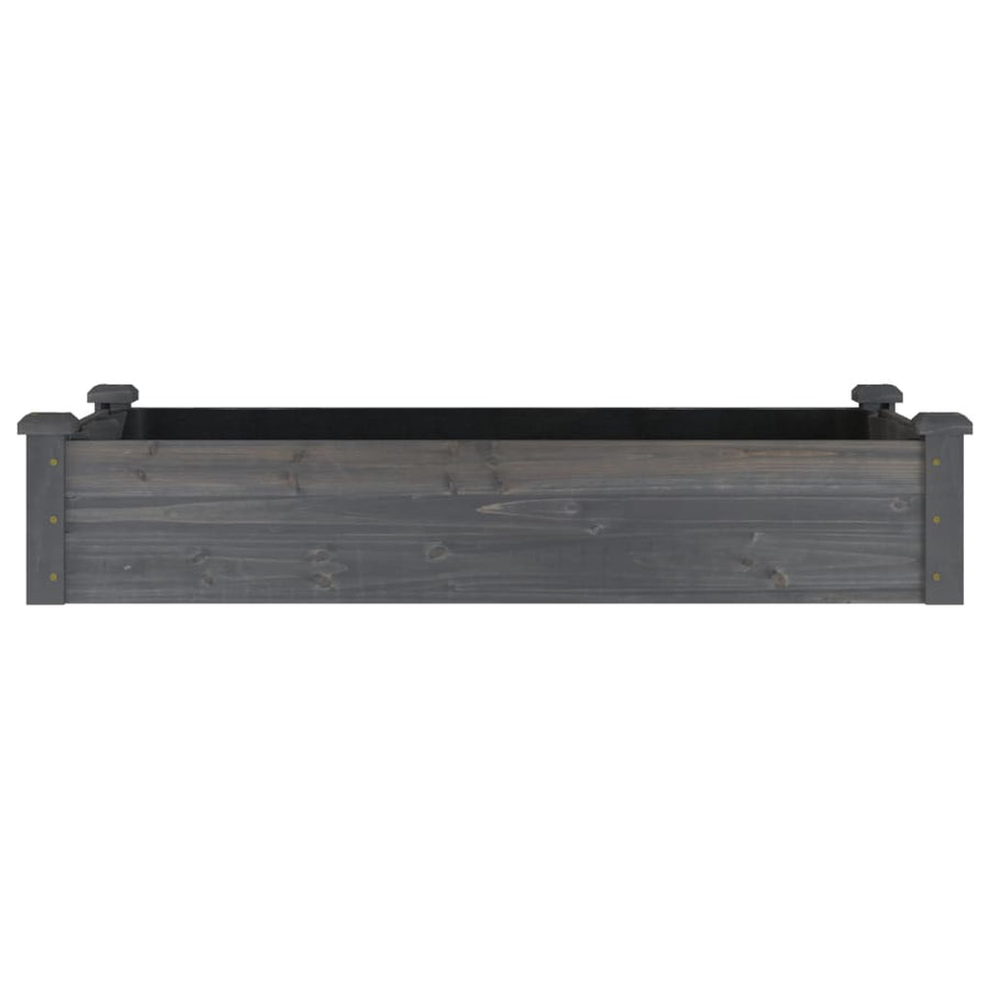 Plantenbak Verhoogd Met Voering 120X60X25 Cm Vurenhout Grijs