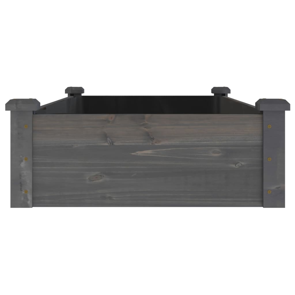 Plantenbak Verhoogd Met Voering 120X60X25 Cm Vurenhout Grijs