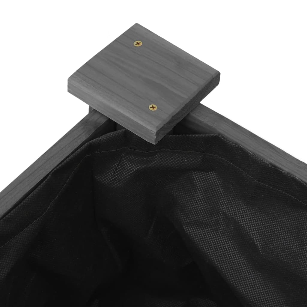 Plantenbak Verhoogd Met Voering 120X60X25 Cm Vurenhout Grijs