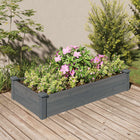 Plantenbak verhoogd 120x60x25 cm vurenhout grijs