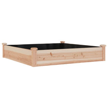 Plantenbak Verhoogd Met Voering 120X120X25 Cm Massief Vurenhout