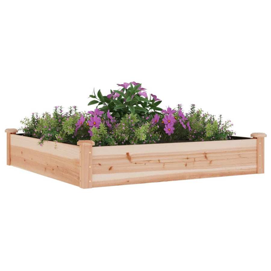Plantenbak Verhoogd Met Voering 120X120X25 Cm Massief Vurenhout