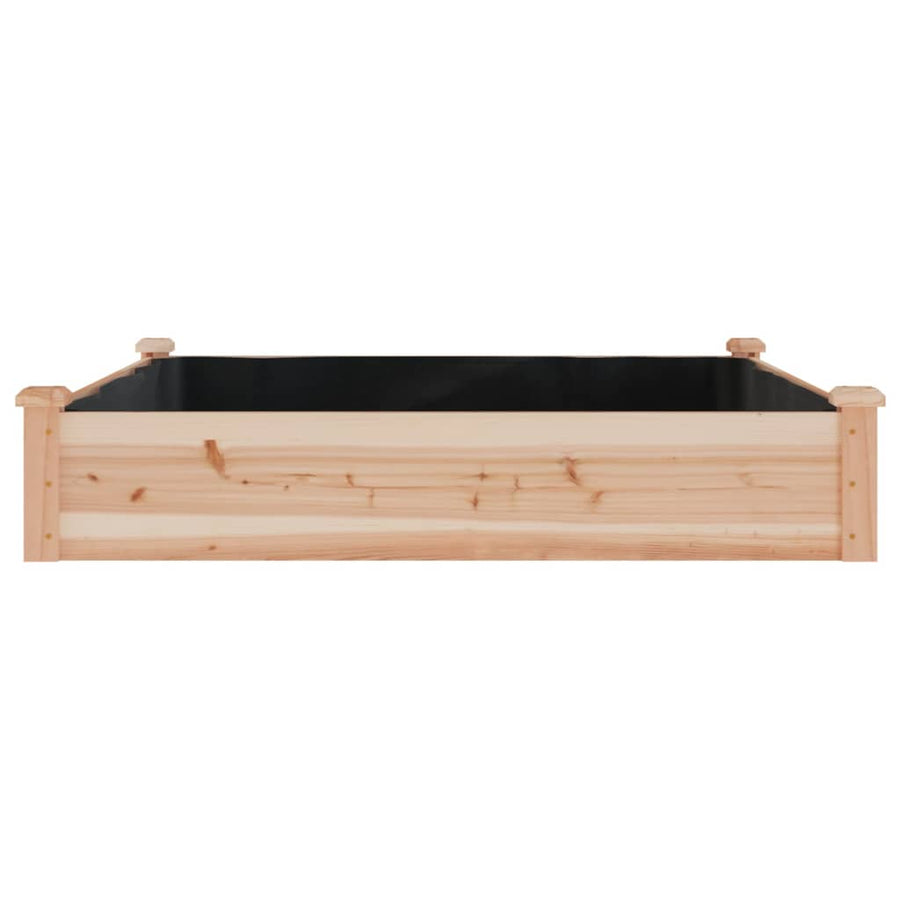 Plantenbak Verhoogd Met Voering 120X120X25 Cm Massief Vurenhout