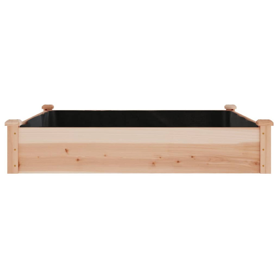 Plantenbak Verhoogd Met Voering 120X120X25 Cm Massief Vurenhout