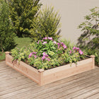 Plantenbak verhoogd 120x120x25 cm massief vurenhout