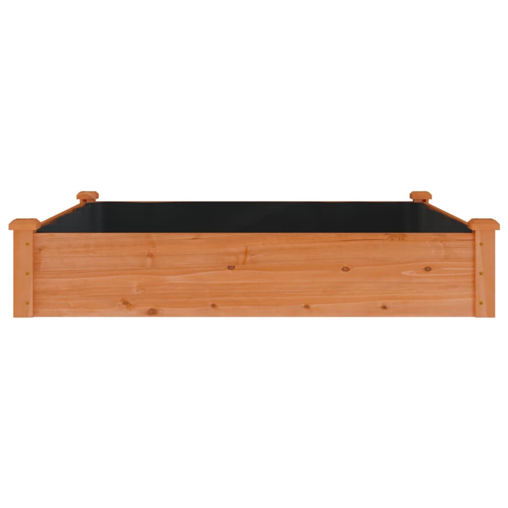 Plantenbak Verhoogd Met Voering 120X120X25 Cm Vurenhout Bruin